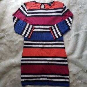 Womans French connection striped cotten dress